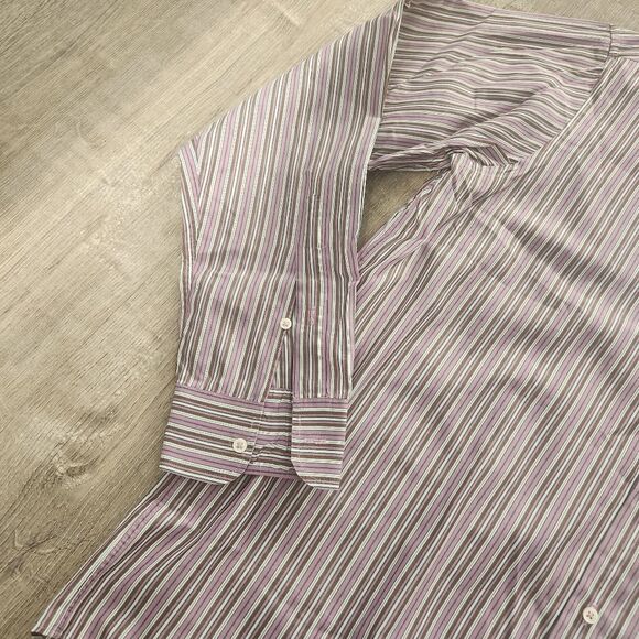 Ralph Lauren Mens Purple Label Button Up Dress Shirt Size Large Made in Italy - Picture 4 of 10